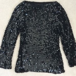 Beautiful black shimmering long sleeve top